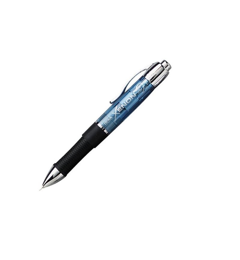 Itoya Xenon Retractable Ballpoint Pen with Rubber Grip, 1.0mm Medium Point, Ocean (Blisterpack) (XE-100BPBU)
